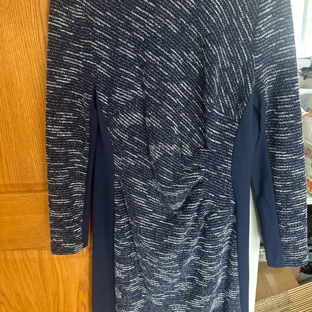 Lauren Ralph Lauren Navy and White Midi Dress - Picture 2 of 7